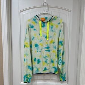 EUC Wispr by Brodie Cashmere Multicolor Tie Dye Knit Hoodie